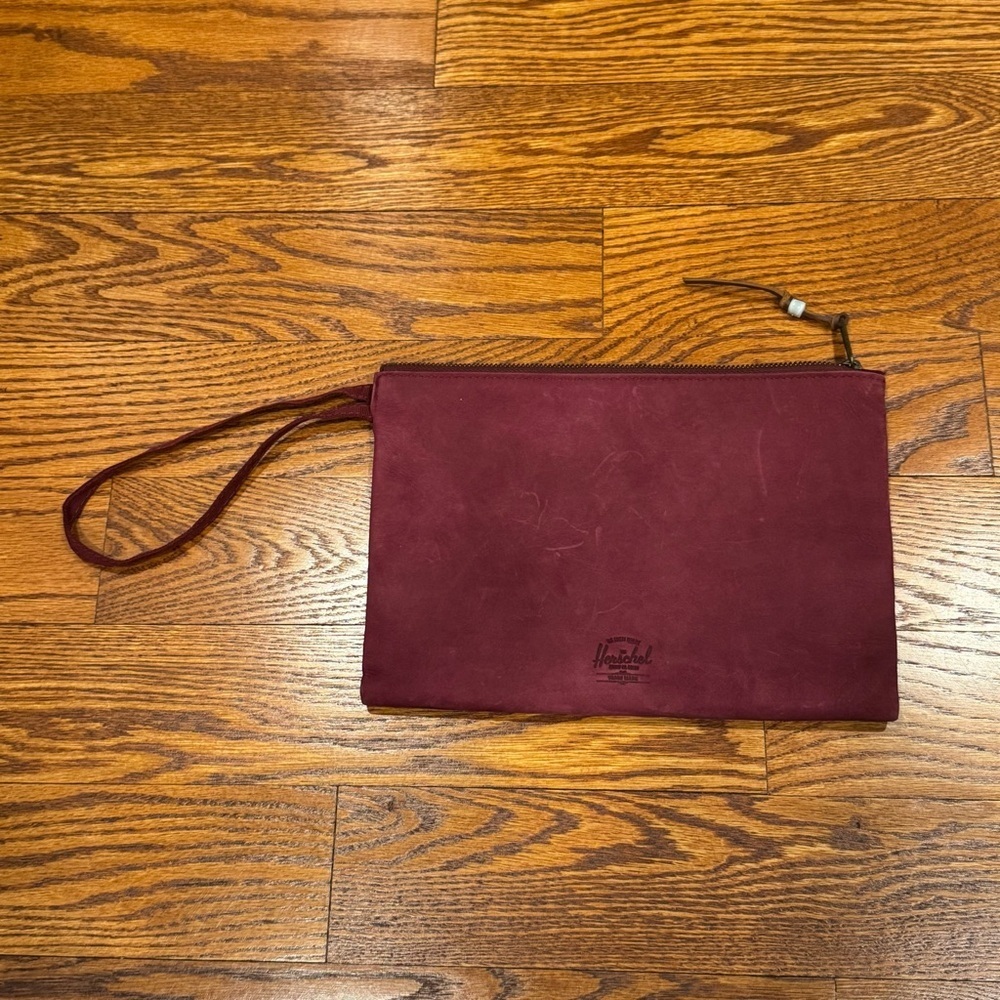 Herschel Supply Network Large Pouch - Nubuck Leather Collection Burgundy